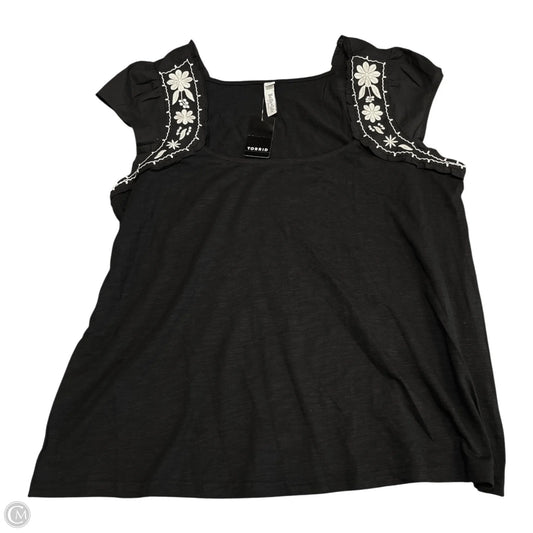 Top Short Sleeve By Torrid In Black, Size: M