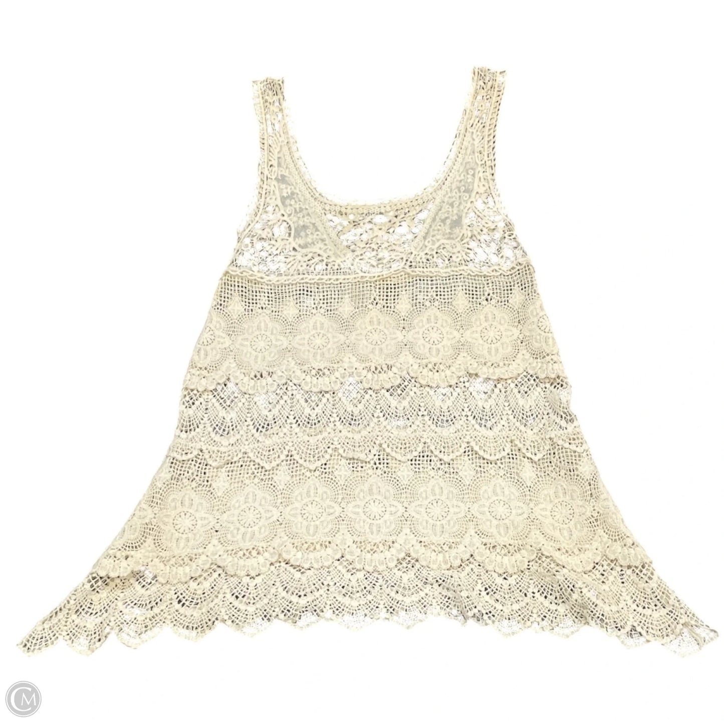 Tunic Sleeveless By Clothes Mentor In Cream, Size: Xs
