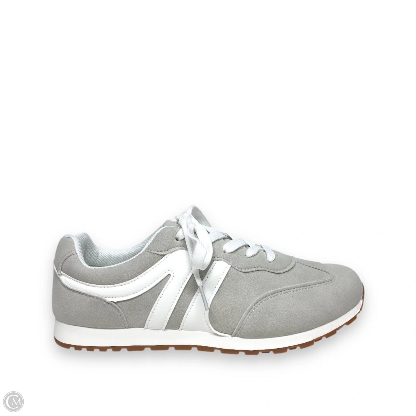 Shoes Sneakers By Clothes Mentor In Grey & White, Size: 10