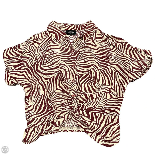 Top Short Sleeve By Milk & Honey In Maroon, Size: M