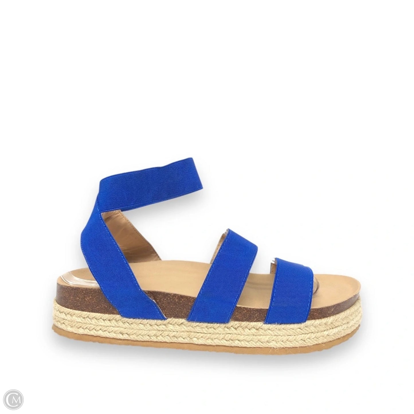 Sandals Flats By Forever In Blue, Size: 10