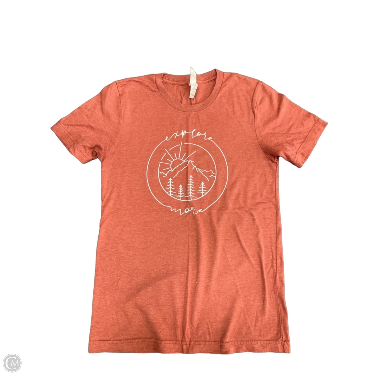 Top Short Sleeve By Bella + Canvas In Orange, Size: S