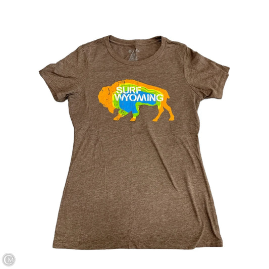 Top Short Sleeve By Clothes Mentor In Brown, Size: S