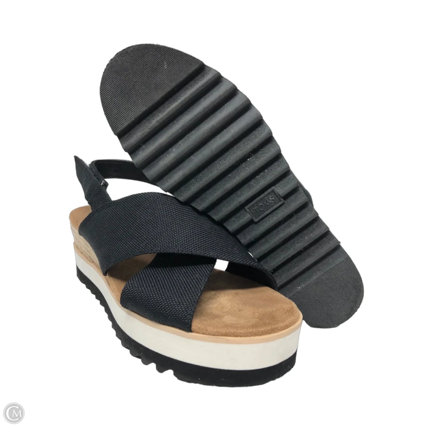 Sandals Heels Platform By Toms In Black, Size: 8.5