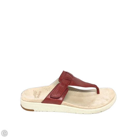Sandals Flip Flops By Dansko In Red, Size: 8.5