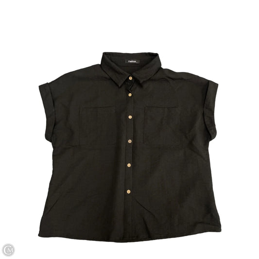 Top Short Sleeve By Clothes Mentor In Black, Size: L