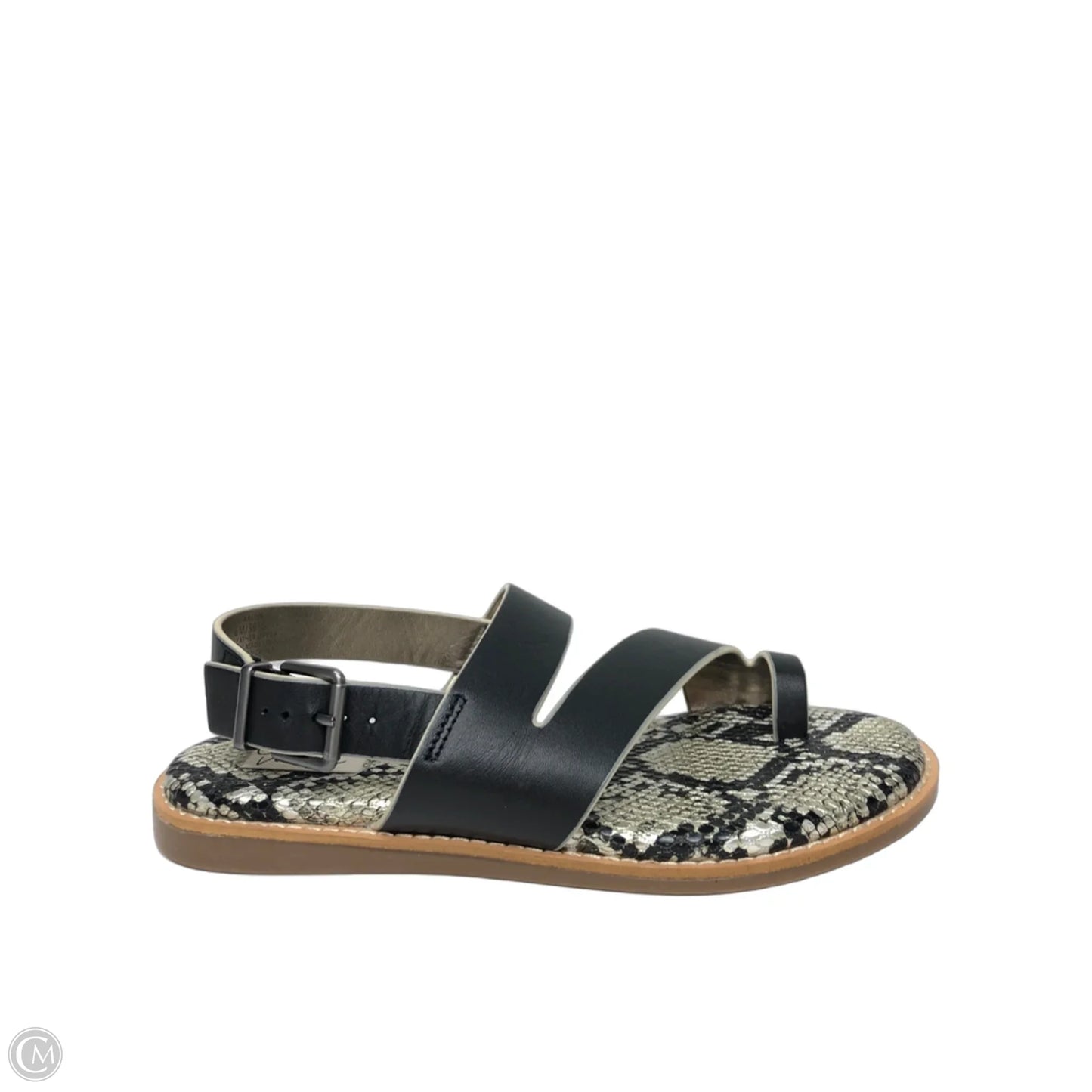 Sandals Flats By Crown Vintage In Snakeskin Print, Size: 6