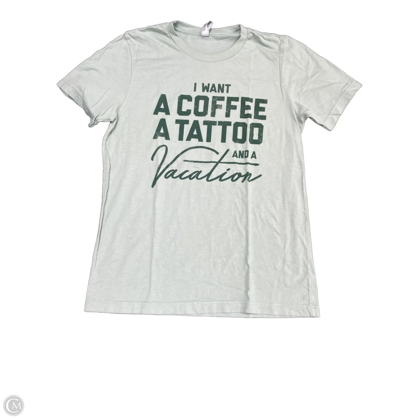 Top Short Sleeve Basic By Canvas In Green, Size: M