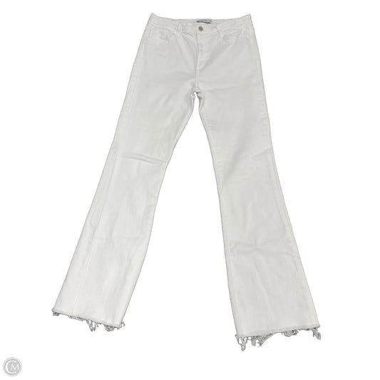 Jeans Straight By Just Black In White, Size: 10