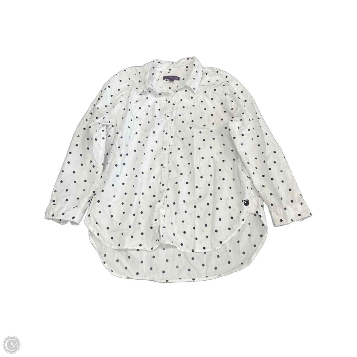 Top Long Sleeve By Gloria Vanderbilt In White, Size: Xl
