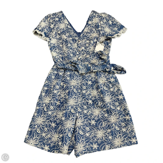 Romper By Kensie In Blue & White, Size: 6