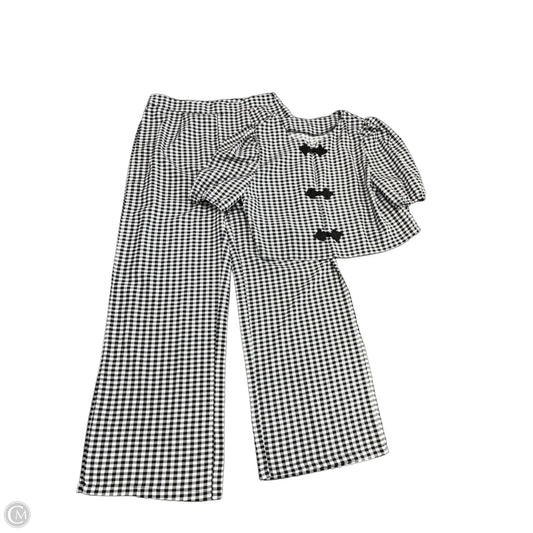 Pants Set 2pc By Shein In Black & White, Size: L