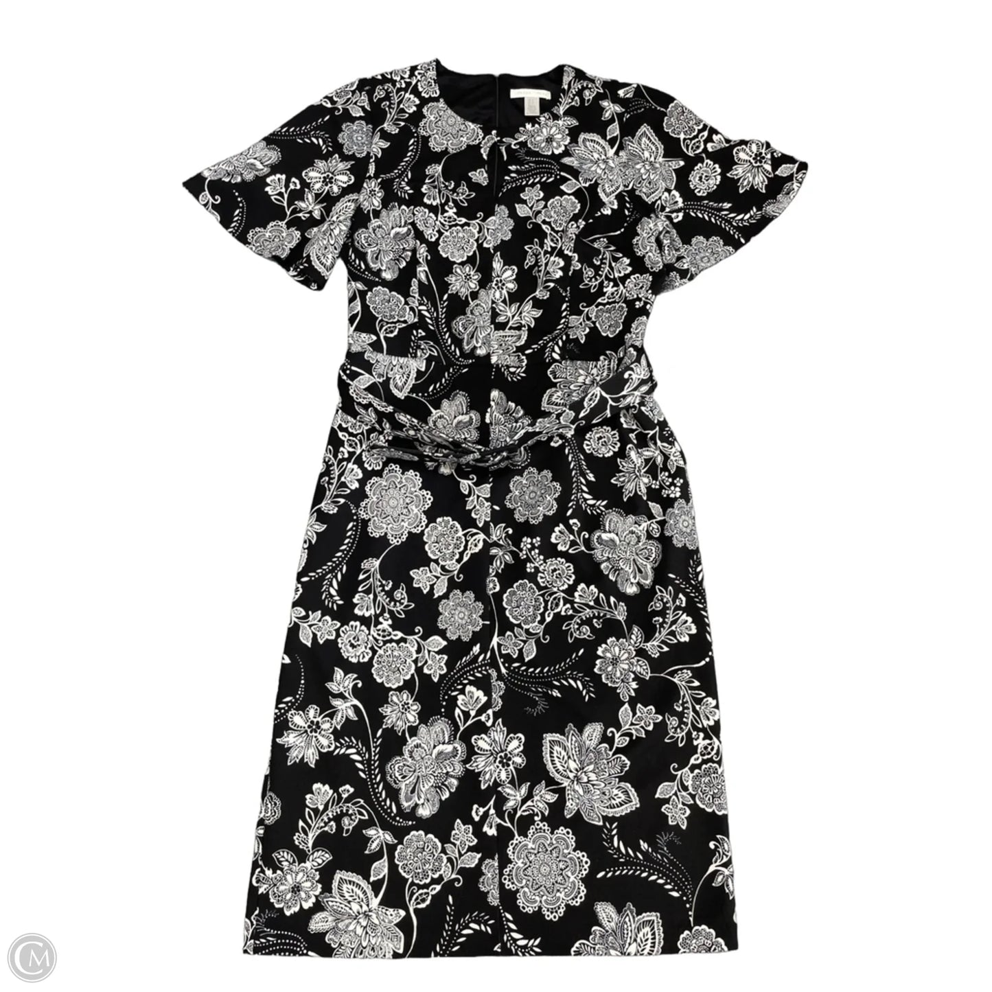 Dress Casual Midi By London Times In Black & White, Size: 14