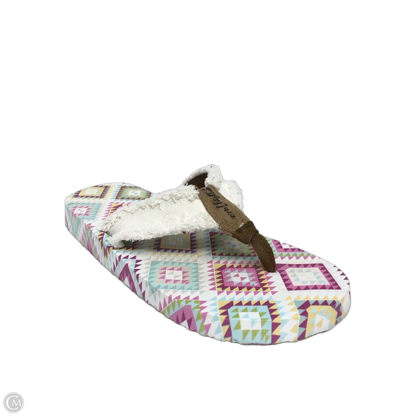 Sandals Flip Flops By Gypsy Jazz In Pink & White, Size: 10