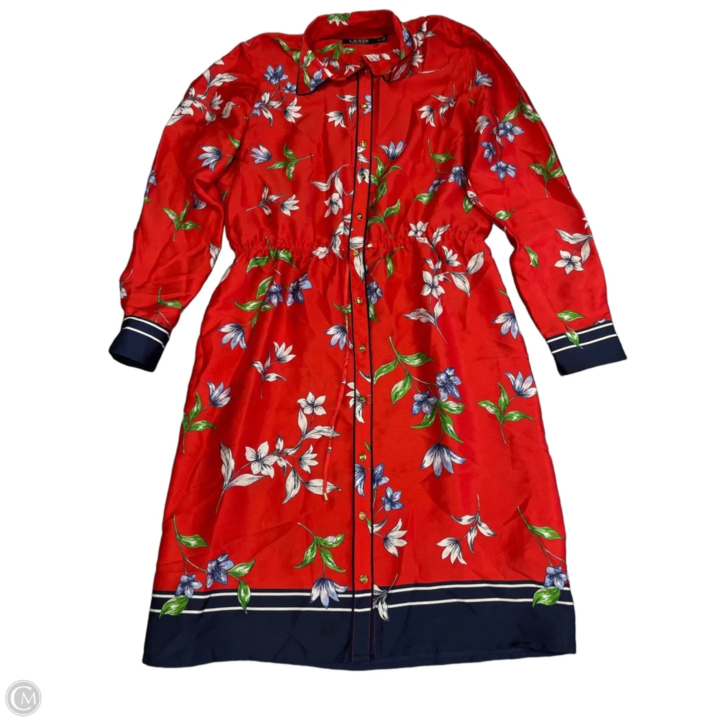 Dress Casual Midi By Lauren By Ralph Lauren In Red, Size: 10
