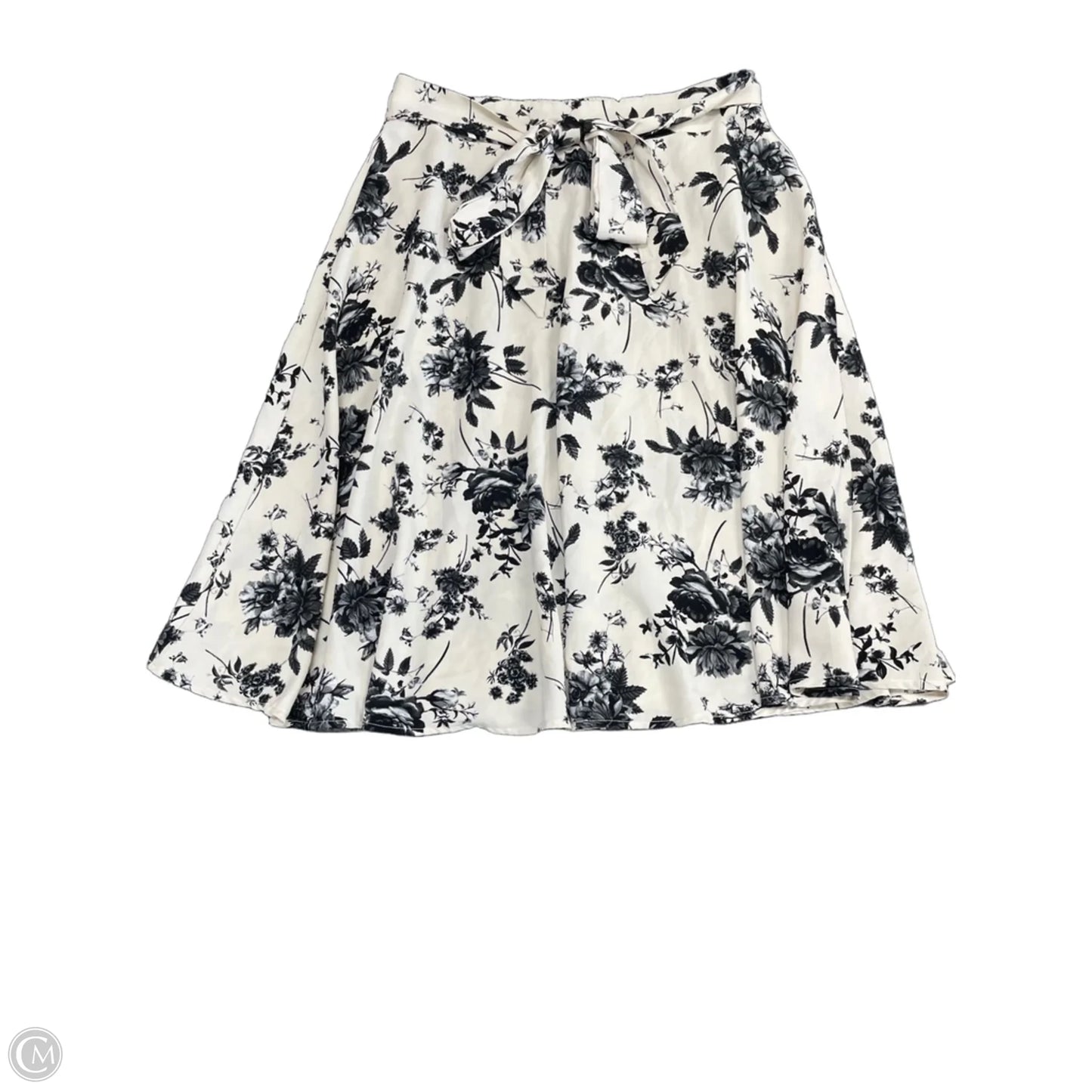 Skirt Midi By Clothes Mentor In Black & Cream, Size: M