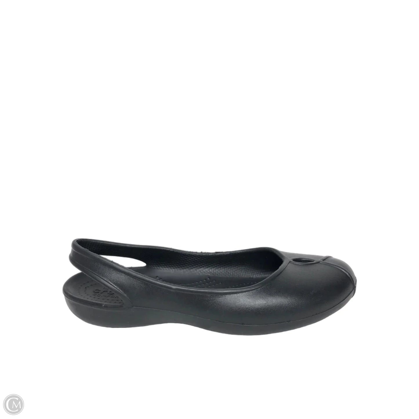 Shoes Flats By Crocs In Black, Size: 8