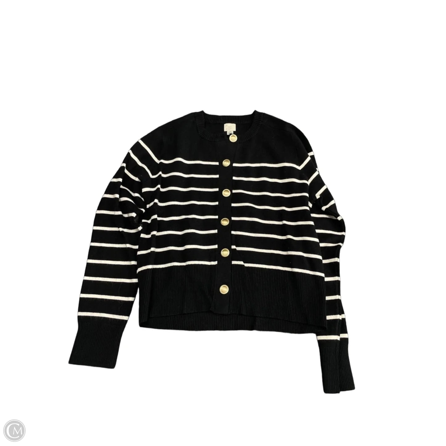 Sweater Cardigan By A New Day In Black & White, Size: S