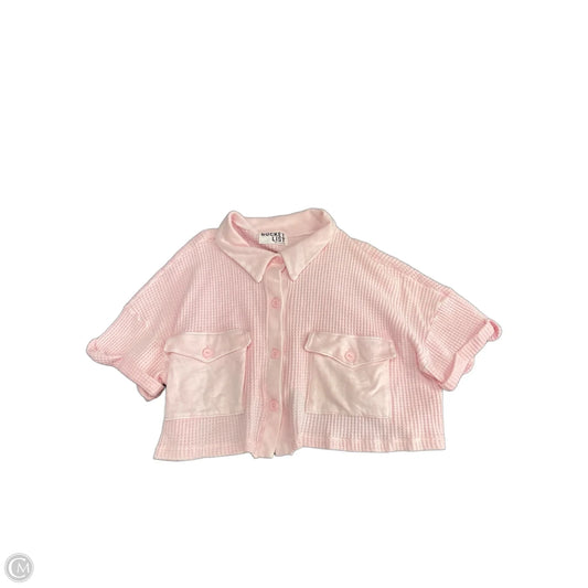 Top Short Sleeve By Bucketlist In Pink, Size: L