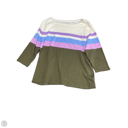 Top Long Sleeve By Talbots In Multi-colored, Size: 3x