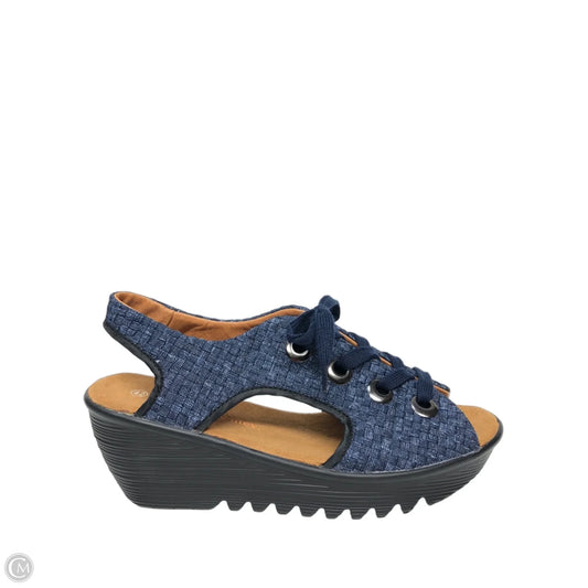 Sandals Heels Platform By Bernie Mev In Navy, Size: 11.5