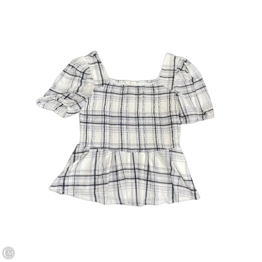 Top Short Sleeve By Ember In Black & White, Size: Xl