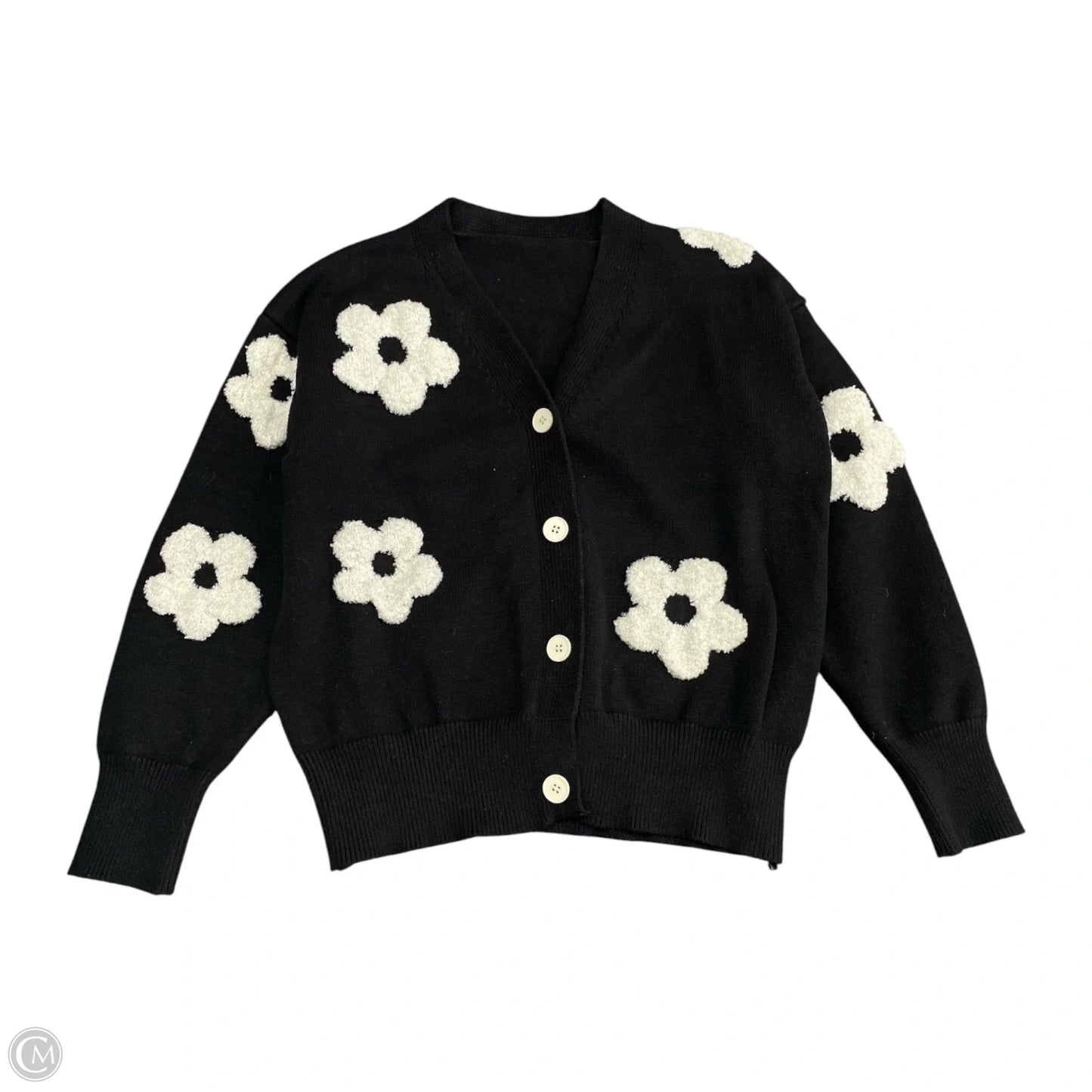 Sweater Cardigan By Cider In Black, Size: Xl
