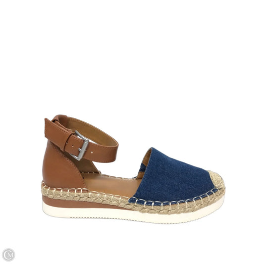 Shoes Flats By Ana In Blue & Brown, Size: 6
