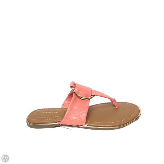 Sandals Flats By Liz Claiborne In Coral, Size: 7