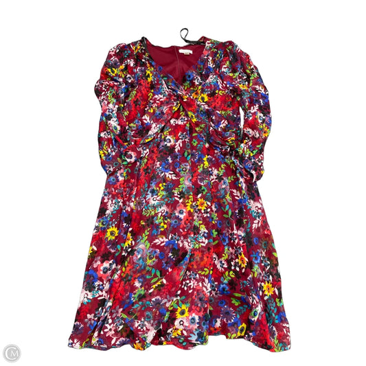 Dress Casual Midi By Calvin Klein In Floral Print, Size: 14