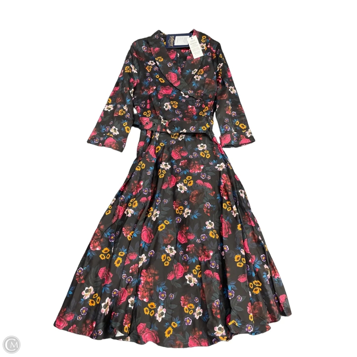 Dress Casual Midi By Clothes Mentor In Floral Print, Size: L