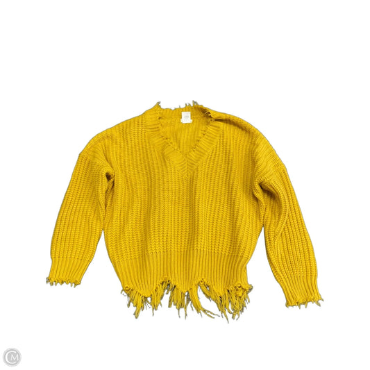 Sweater By Main Strip In Yellow, Size: L