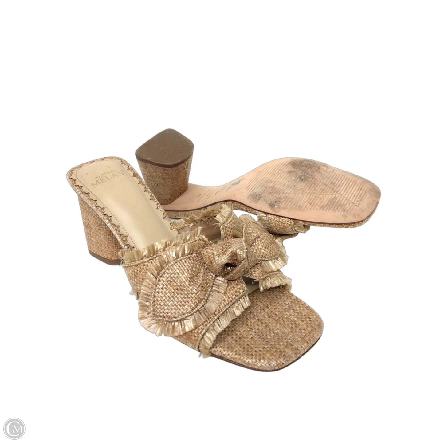 Sandals Heels Block By Antonio Melani In Tan, Size: 6