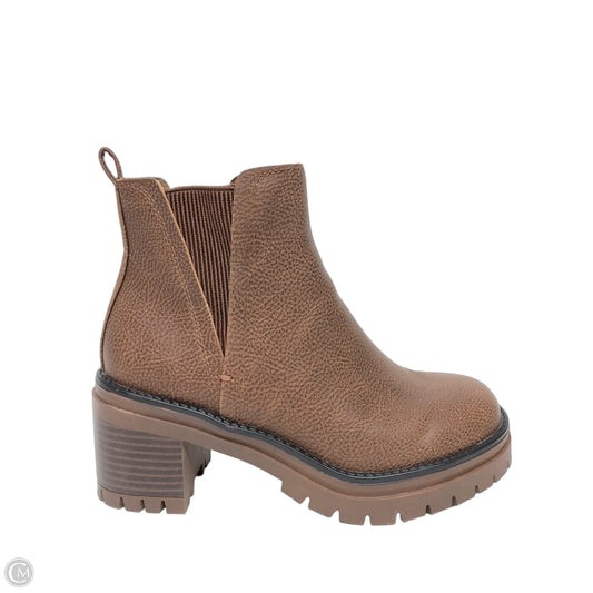 Boots Ankle Heels By Mia In Brown, Size: 8