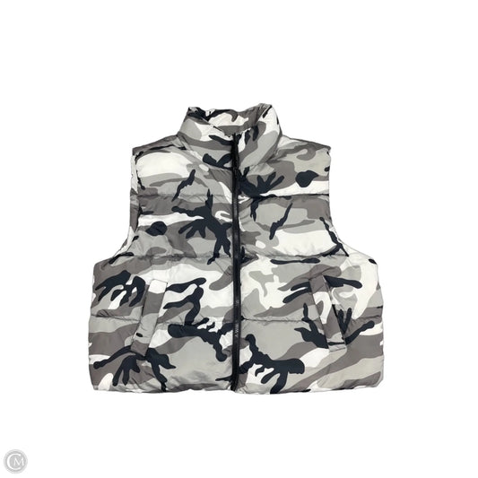 Vest Puffer & Quilted By Almost Famous In Black & White, Size: Xl
