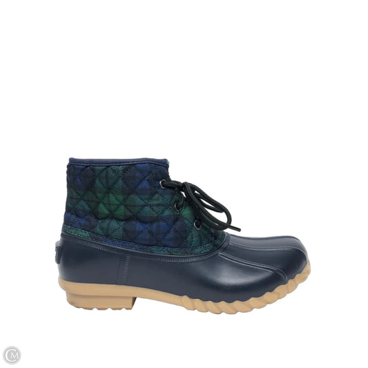 Boots Rain By St Johns Bay In Blue & Green, Size: 9