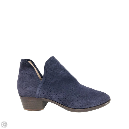 Boots Ankle Heels By Lucky Brand In Navy, Size: 8
