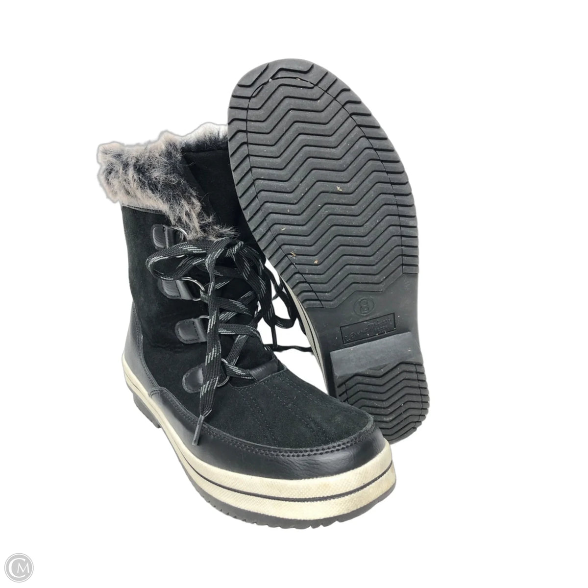 Boots Snow By Universal Thread In Black, Size: 8