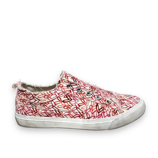 Pink & White Shoes Sneakers Corkys, Size 9