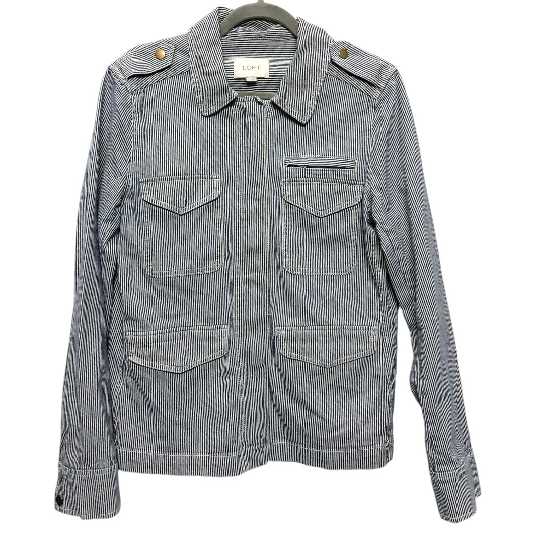 Jacket Denim By Loft In Blue & White, Size: M