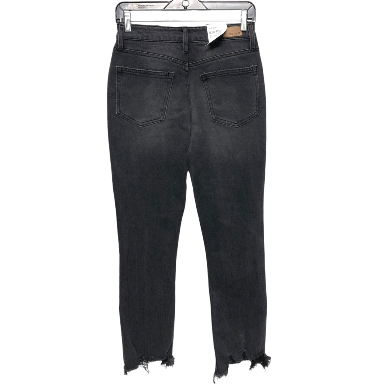 Jeans Straight By True Craft In Black Denim, Size: 8