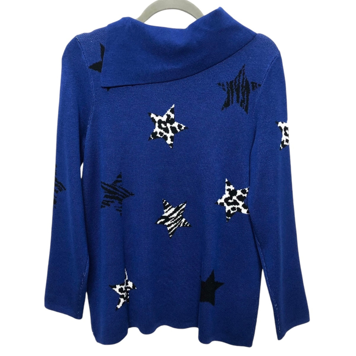 Sweater By Investments In Black & Blue, Size: M