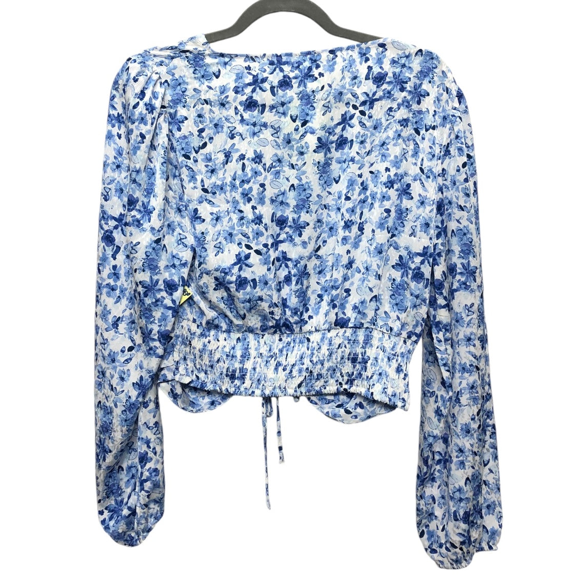 Blouse Long Sleeve By H&m In Blue, Size: M