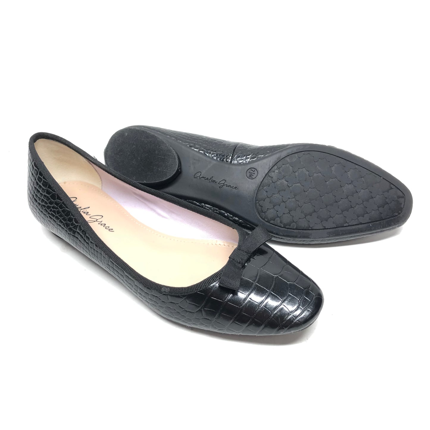 Shoes Flats By Clothes Mentor In Black, Size: 7.5