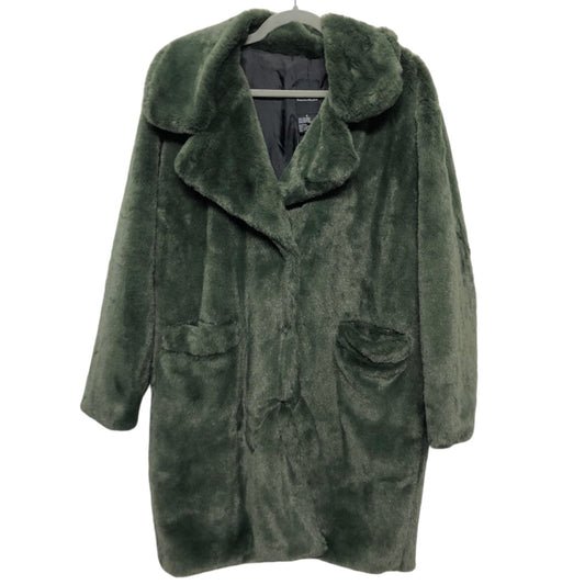 Coat Faux Fur & Sherpa By Me Jane In Green, Size: S