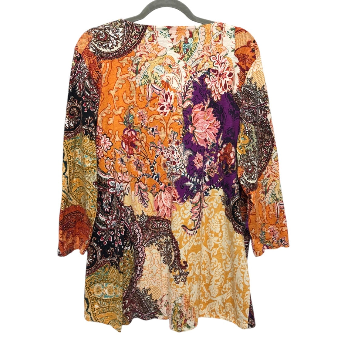 Top 3/4 Sleeve By Chicos In Multi-colored, Size: L