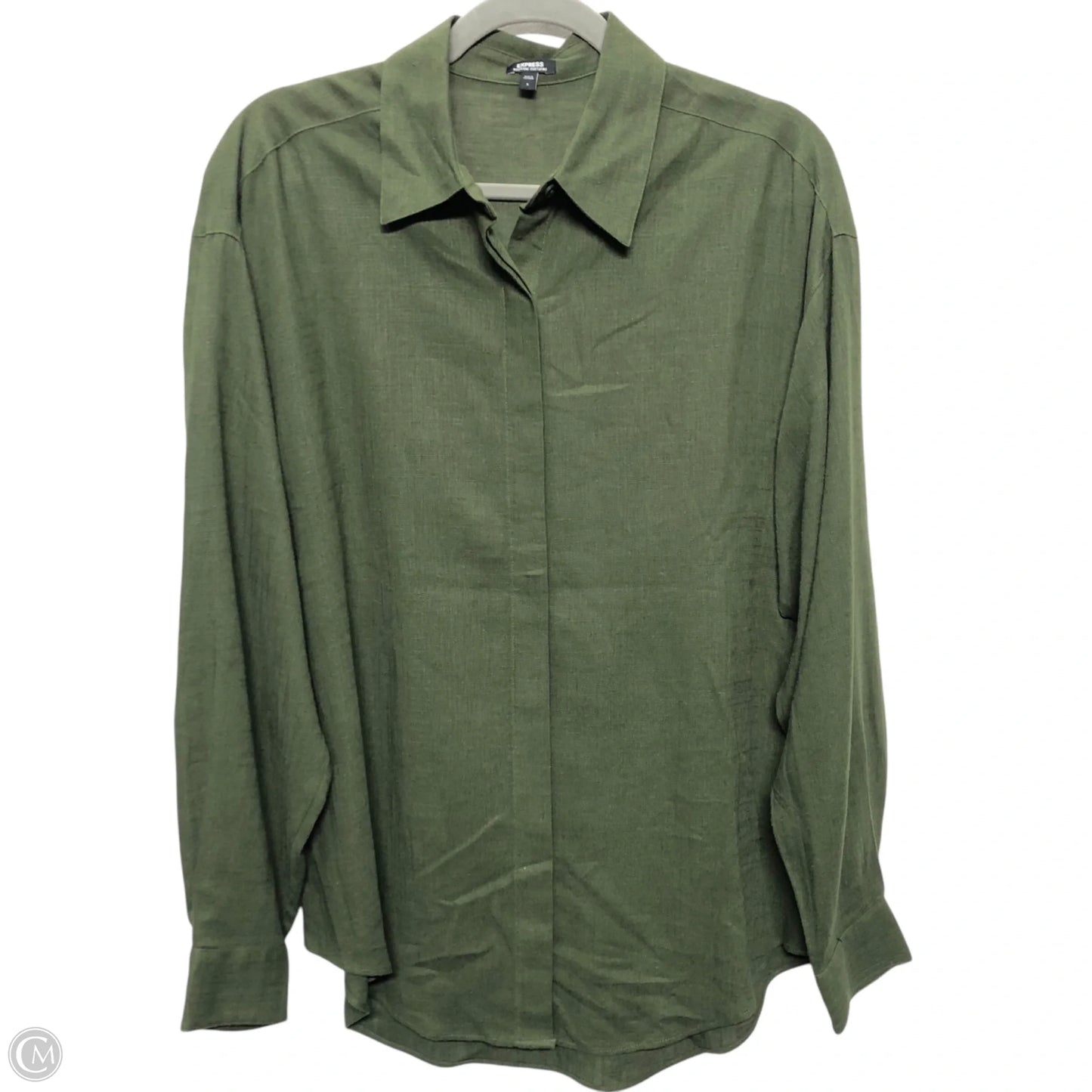 Top Long Sleeve By Express In Green, Size: S