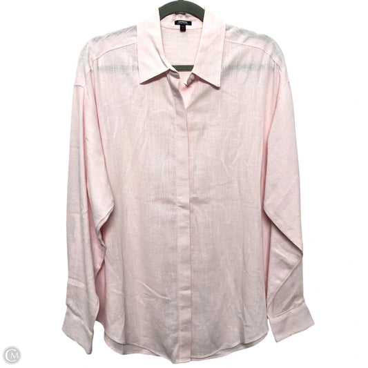 Top Long Sleeve By Express In Pink, Size: S