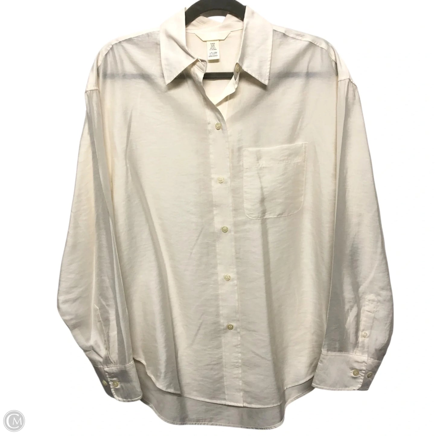 Top Long Sleeve By H&m In Cream, Size: Xs