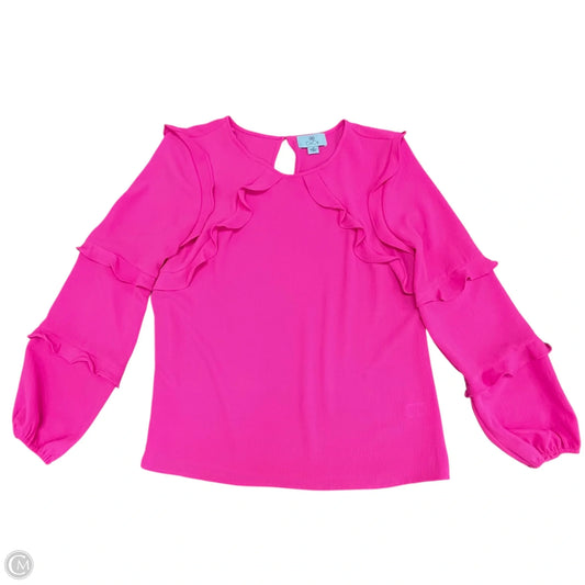 Top Long Sleeve By Cece In Pink, Size: Xs